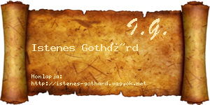 Istenes Gothárd névjegykártya